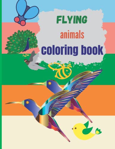 Black White Clean Flying Animals Coloring Worksheet Set.pdf