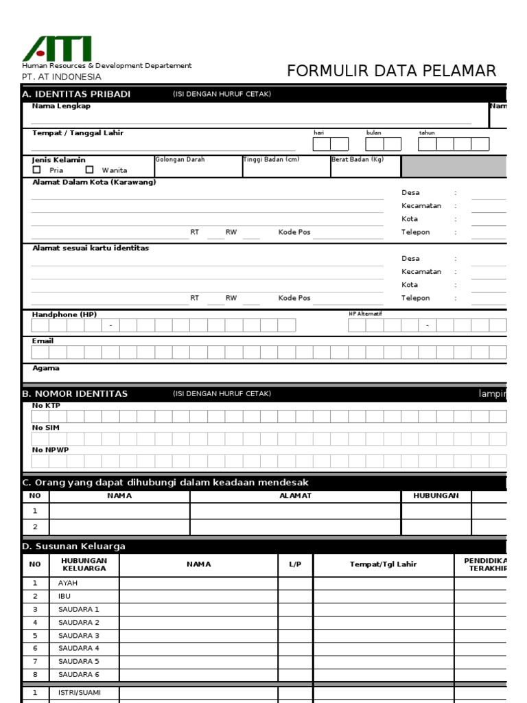 FM-KSM-HR-006 FORMULIR ISISAN DATA PELAMAR.xls