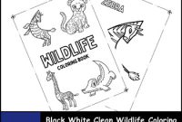 Black White Clean Wildlife Coloring Worksheet Set.pdf