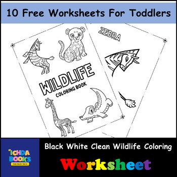 Black White Clean Wildlife Coloring Worksheet Set.pdf