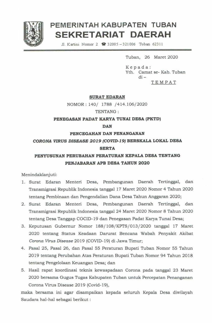 Surat Penegasan Perubahan Ketentuan terkait Perangkat Desa.pdf